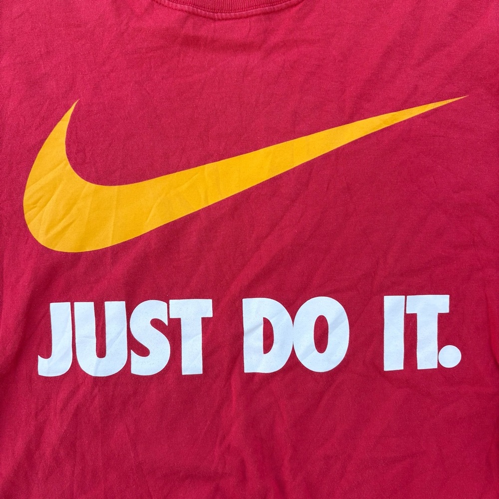 Nike Red Tee with Yellow Logo - Picture 2 of 4